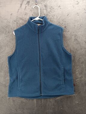 Vintage Woolrich Womens Fleece Vest XL Full Zip Pockets Outdoor Hike Trail